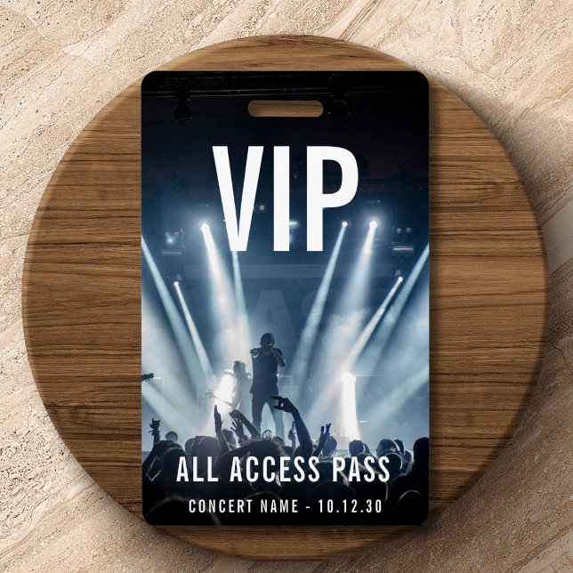 Badge Événement de concert de carte d'accès VIP All (Créateur téléchargé)