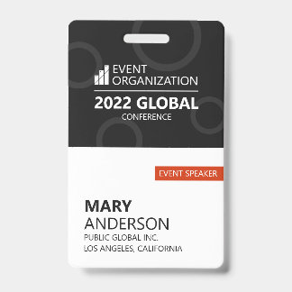 Badge Événement de conférence d'entreprise moderne #cust