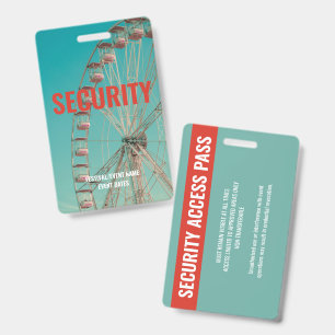 Badge Événement de sécurité de festival de musique perso