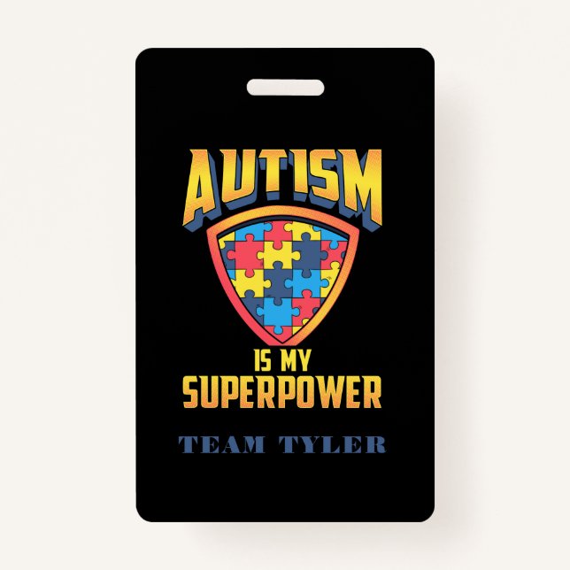 Badge Événement de support d'équipe personnalisée sensib (Devant)