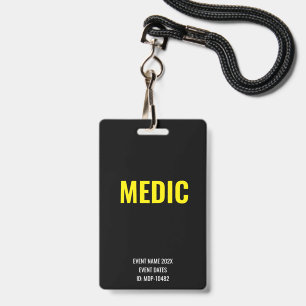 Badge Événement Médical Personnalisé Concert Festival de