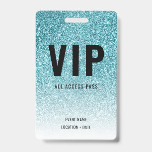 Badge Événement personnalisé VIP ou Concert Paillettes B
