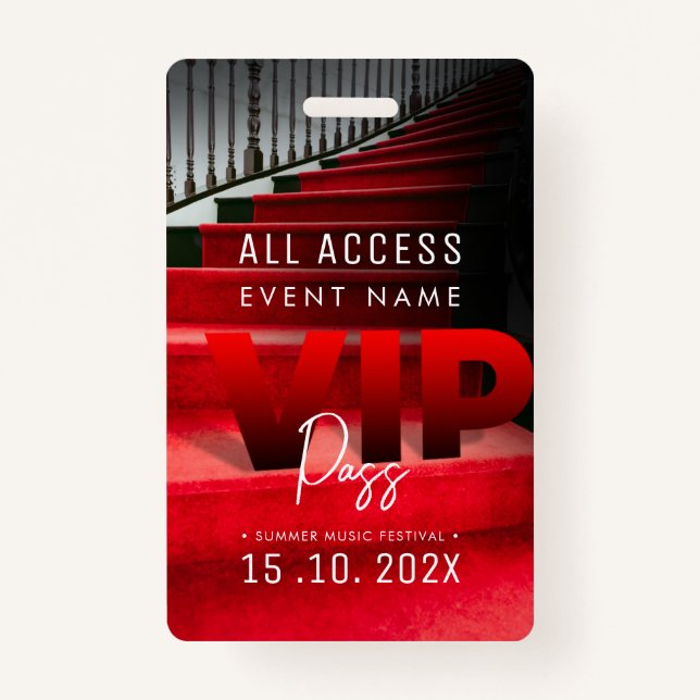 Badge Événement VIP All Access (Devant)