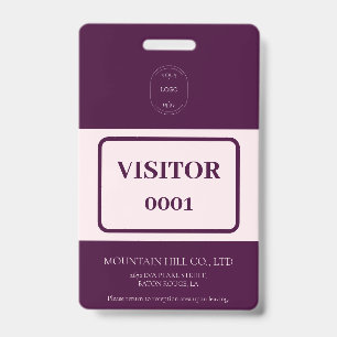 Badge Exemple de carte d'entrée de code à barres de la R