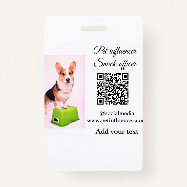 Badge Facteur pour animaux ajouter nom de l'animal de co (Devant)