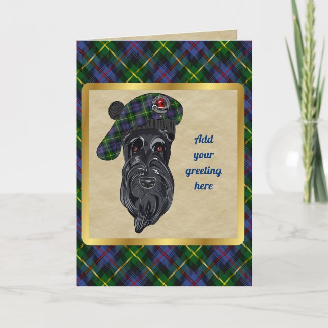 Badge Farquharson & Carte personnalisée Tartan (Devant)