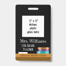 Badge Fausse Carte D'Identification De Professeur D'Écol