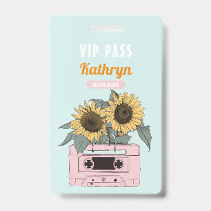 Badge Festival de musique fête d'anniversaire VIP