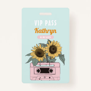 Badge Festival de musique fête d'anniversaire VIP