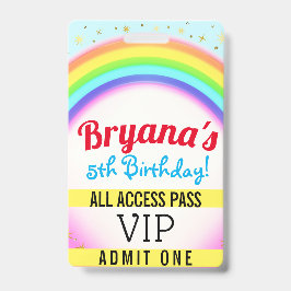 Badge Fête d'anniversaire avec passe VIP Étincelle de la