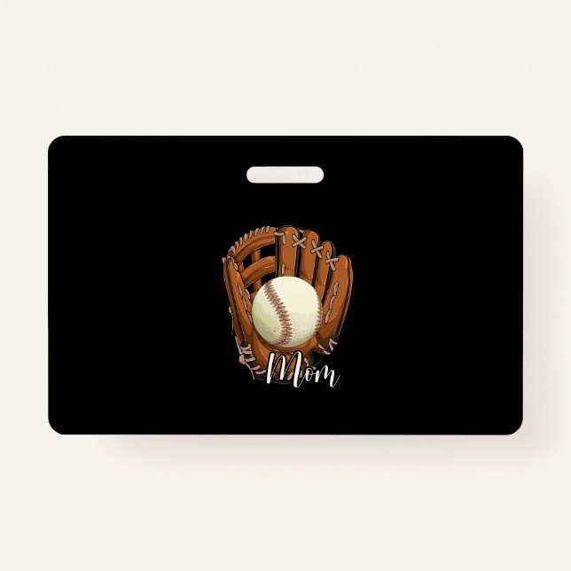Badge Fête des mères de maman de baseball softball (Devant)