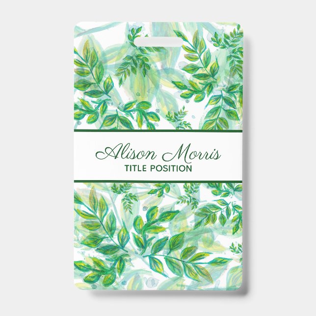 Badge Feuilles à main (Front)