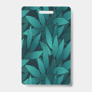 Badge Feuilles tropicaux rayonnants