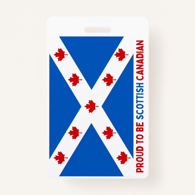 BADGE FIER D'ÊTRE CANADIEN ÉCOSSE ! (Devant)