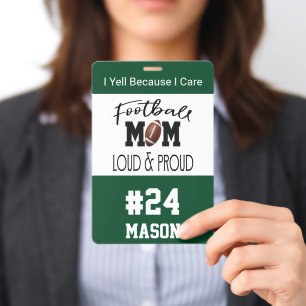 Badge Fière Maman de Foot Jour de Match