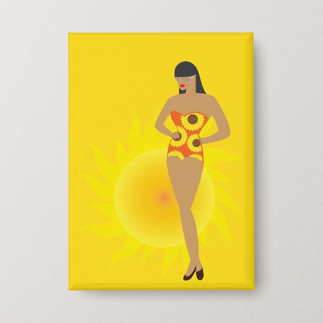 Badge Fille en Bikini (Recto)
