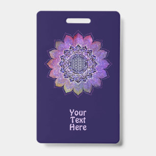 Badge Fleur de Vie - Galaxie de Style Vintage Espace 1