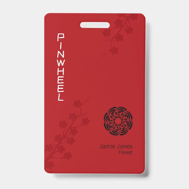 Badge Fleur Rouge Gras (Avant)