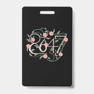 Badge Fleur subtile anti Trump 8647 86 47 Bohème