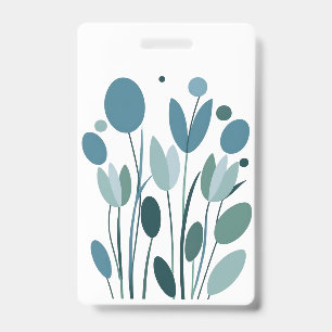 Badge Fleurs géométriques