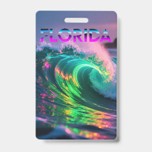 Badge Floride – Vibes de Vague Néon