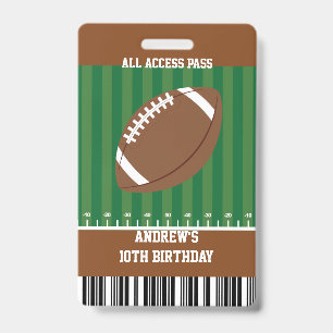 Badge Football Anniversaire Parti VIP Pass
