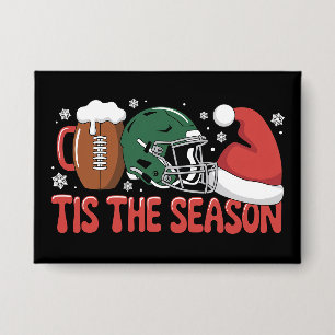 Badge Football de Noël C'est la Saison Sport Fête 