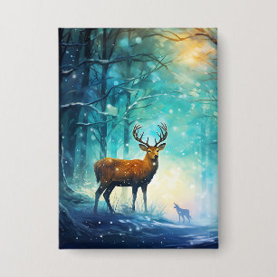 Badge Forêt enneigée magique Art-82109