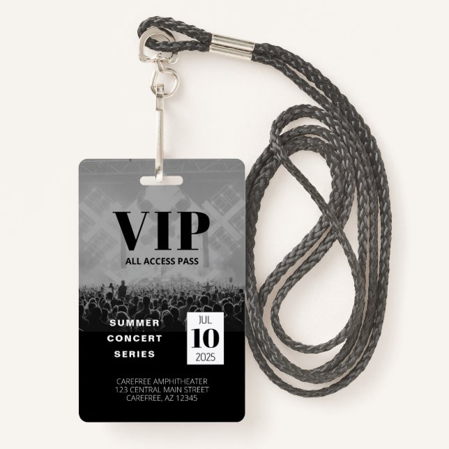 Badge Fournitures de petite entreprise personnalisées (Devant avec lanière)