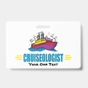 Badge Funny Cruise Ship
