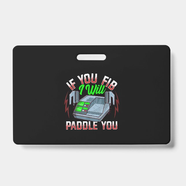 Badge Funny FireFighter Police Office Defibrillator (Avant)