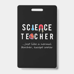 Badge Funny I Heart Love Science & Biology Teacher Venin