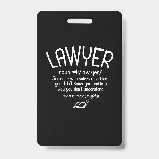 Badge Funny Lawyer Definition (Avant)
