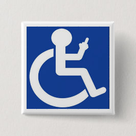Badge - Funny Wheelchair Désactiver Badge