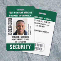 Garde de sécurité Photo d'identité personnalisée N