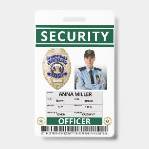 Badge Garde verte des officiers de sécurité
