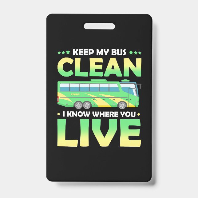 Badge Garder mon bus propre (Avant)