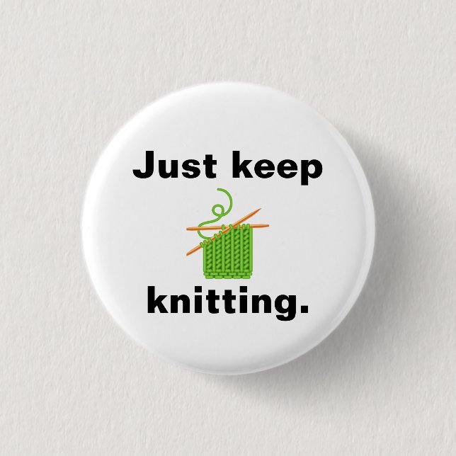 badge "Gardez le tricot" (Devant)