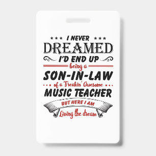 Badge Gendre d'un professeur de musique génial