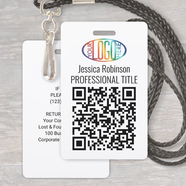 Badge Générateur de code QR et votre logo, nom et titre  (Créateur téléchargé)