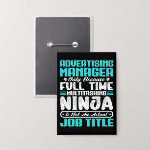 Badge Gestionnaire de la publicité Titre du travail Comp