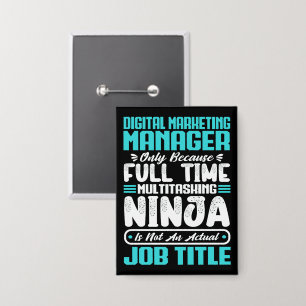 Badge Gestionnaire de marketing numérique Titre du trava
