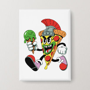 Badge Gladiator Pizza Slice Italien Brainrot