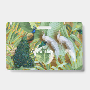 Badge Golden Peacock Temple Dreams Sac cosmétique