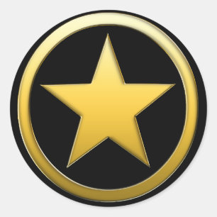 Badge Golden Star - Stickers