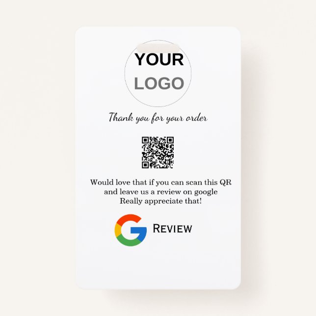 Badge Google examen logo de l'entreprise Analyser QR exa (Devant)