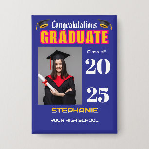 Badge Graduate Photo Graduation Félicitations sur mesure
