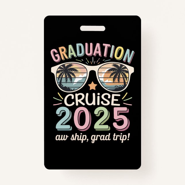 Badge Graduation Cruise 2025 Graduate Cruising Squad (Devant)