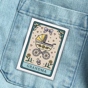 Badge Grand-mère du Baby shower Tarot