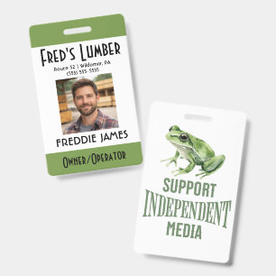 Badge Grenouille de soutien aux médias indépendant